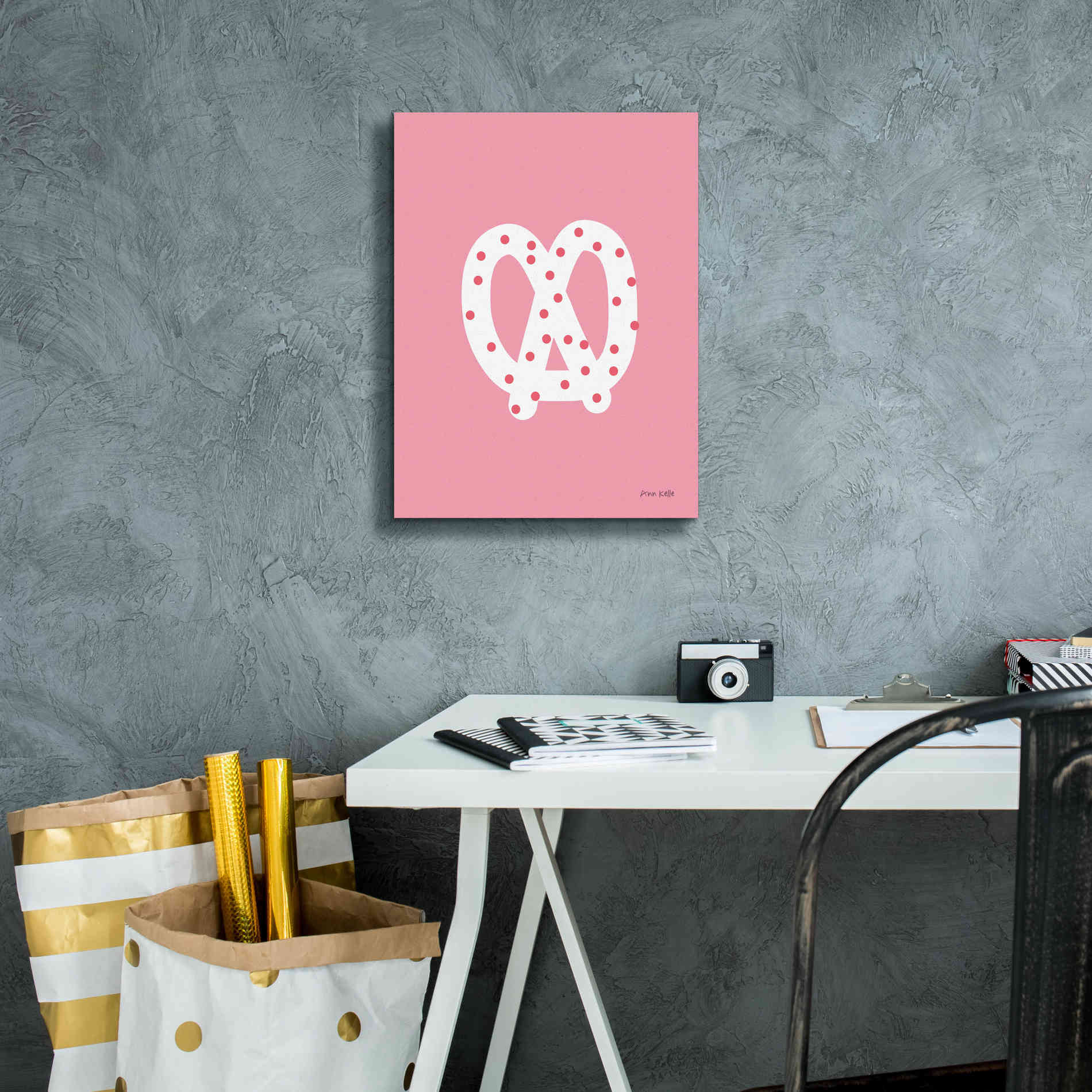 'Pretzel' by Ann Kelle Designs, Canvas Wall Art,12 x 16