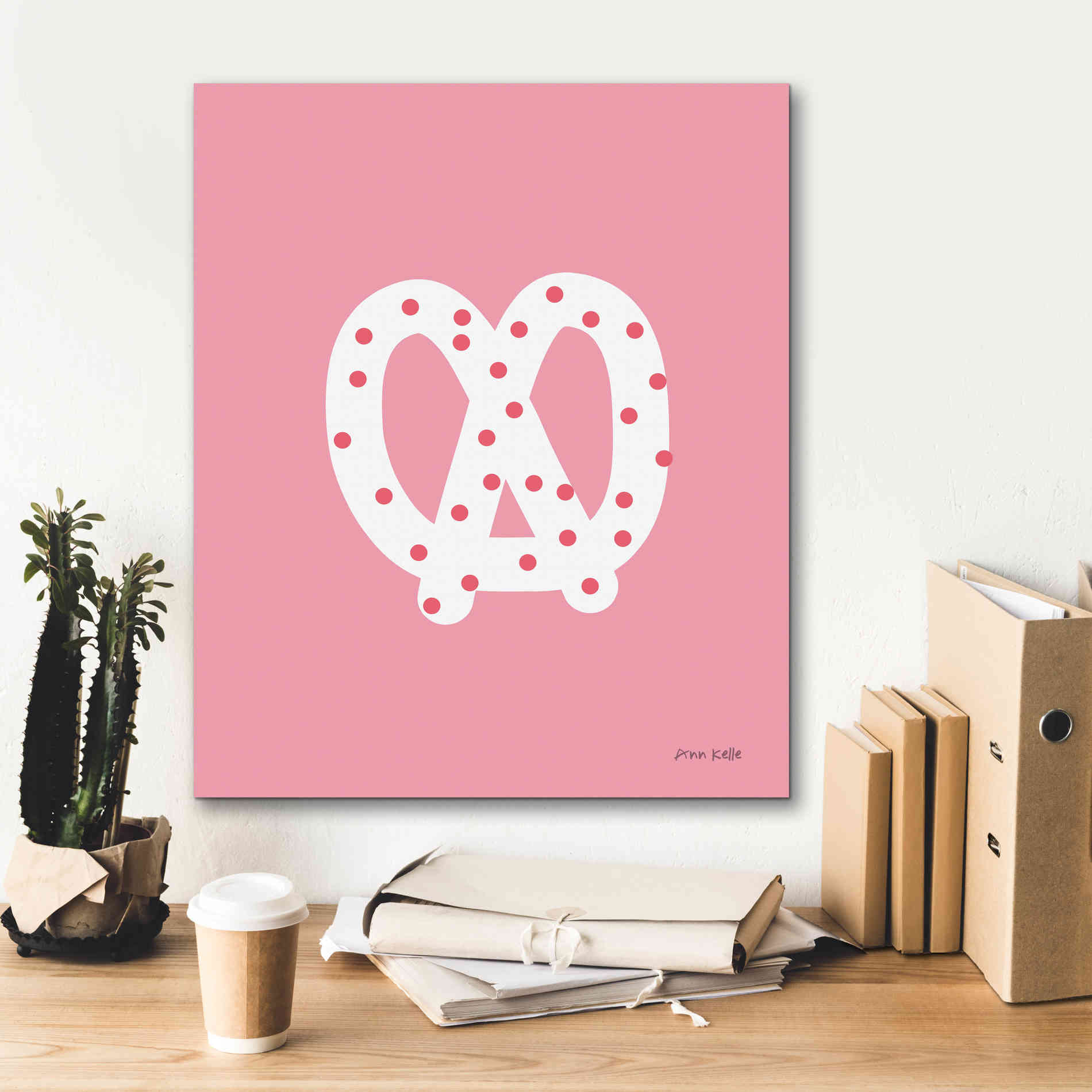 'Pretzel' by Ann Kelle Designs, Canvas Wall Art,20 x 24