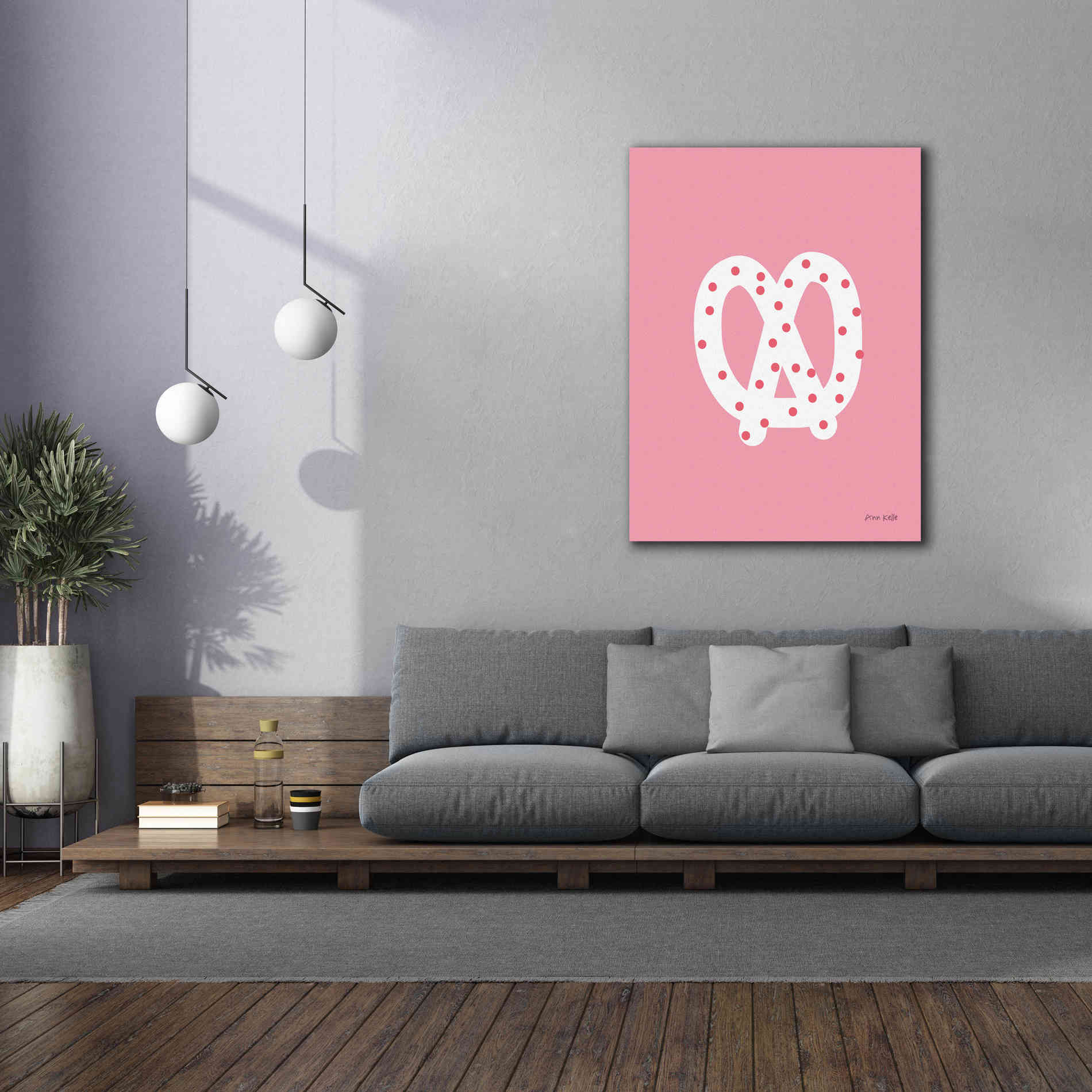 'Pretzel' by Ann Kelle Designs, Canvas Wall Art,40 x 54