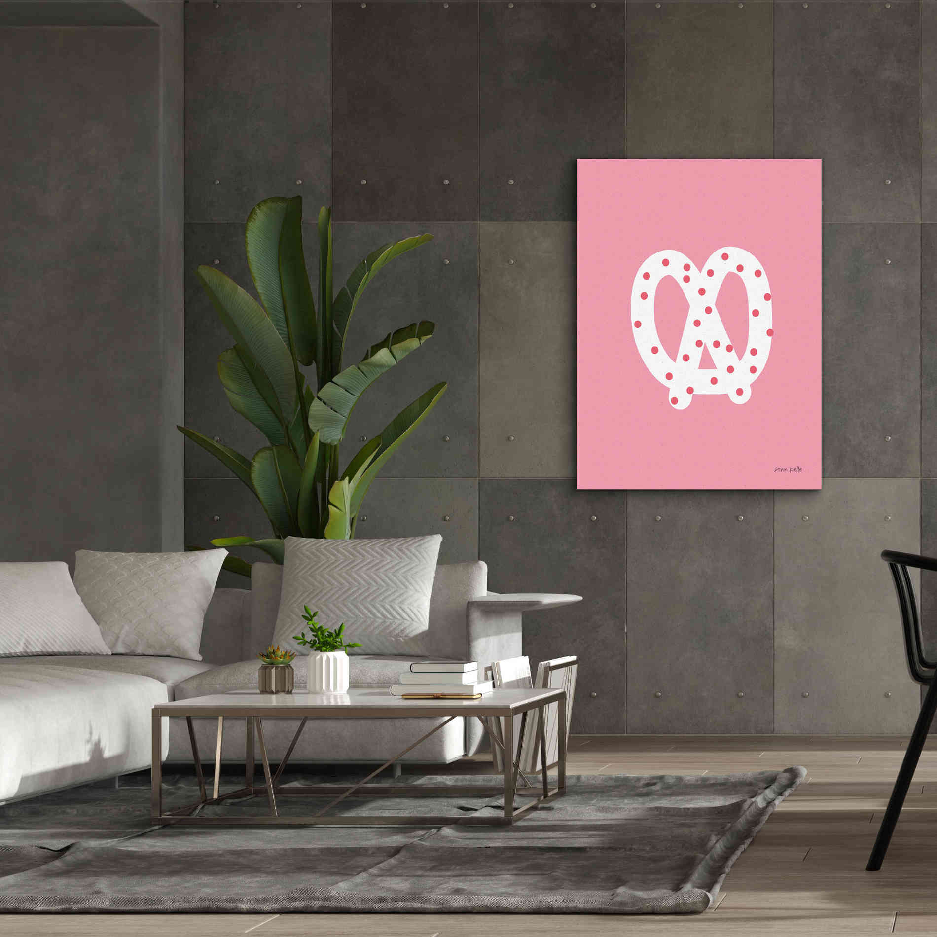 'Pretzel' by Ann Kelle Designs, Canvas Wall Art,40 x 54