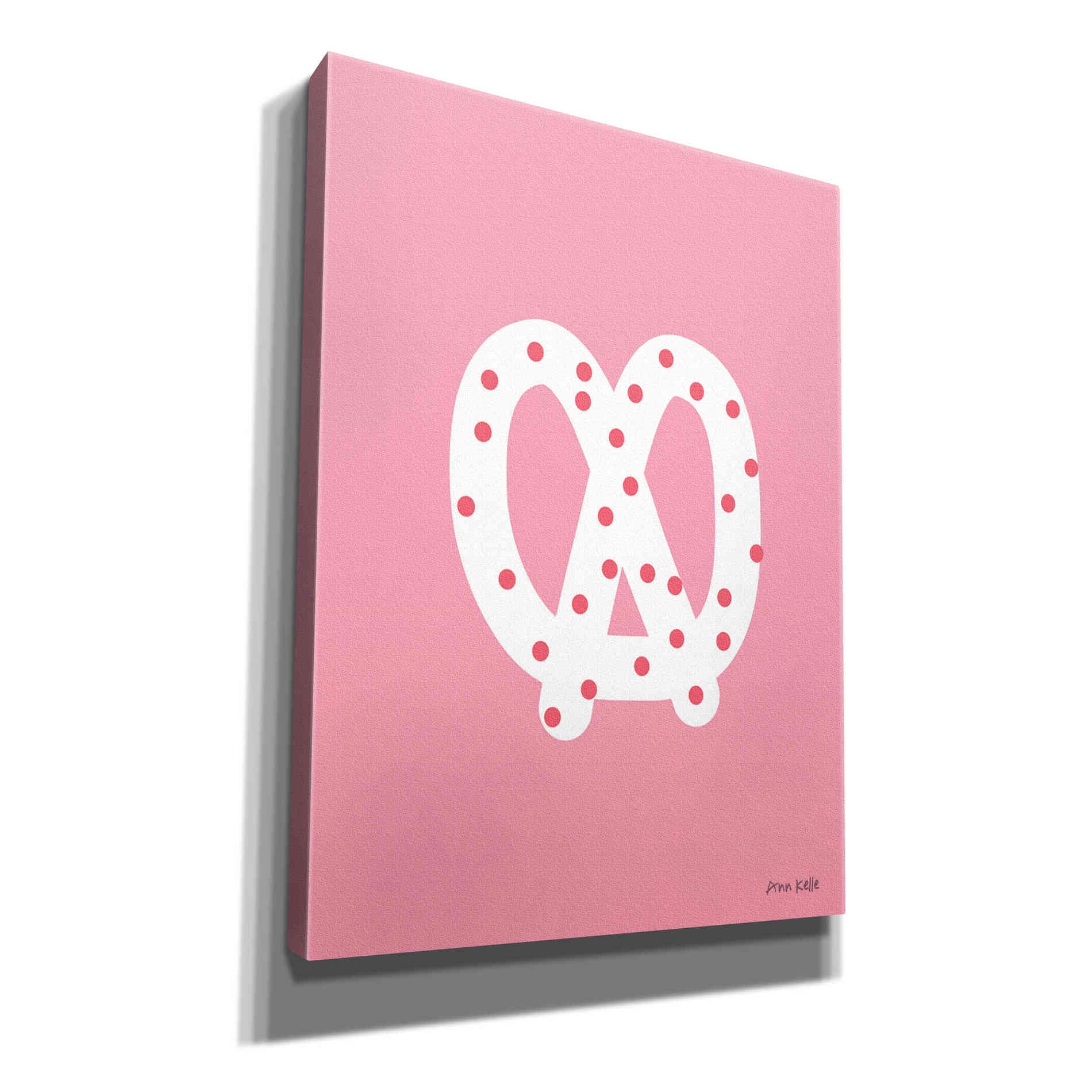 'Pretzel' by Ann Kelle Designs, Canvas Wall Art,12x16x1.1x0,20x24x1.1x0,26x30x1.74x0,40x54x1.74x0