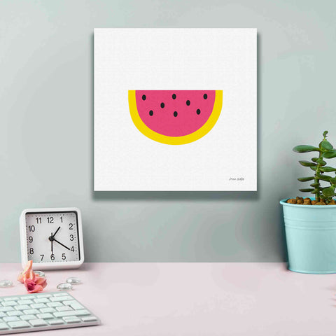 Image of 'Watermelon' by Ann Kelle Designs, Canvas Wall Art,12 x 12