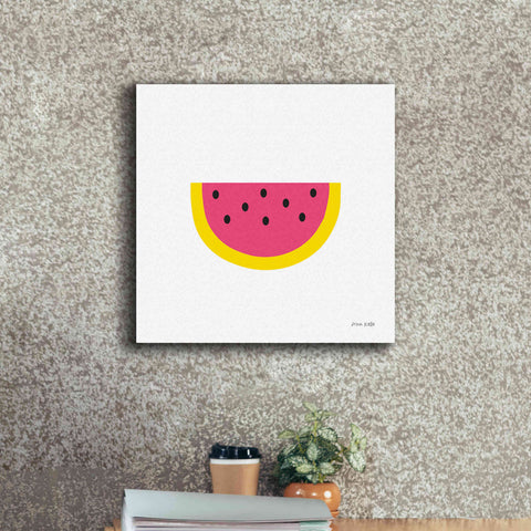 Image of 'Watermelon' by Ann Kelle Designs, Canvas Wall Art,18 x 18