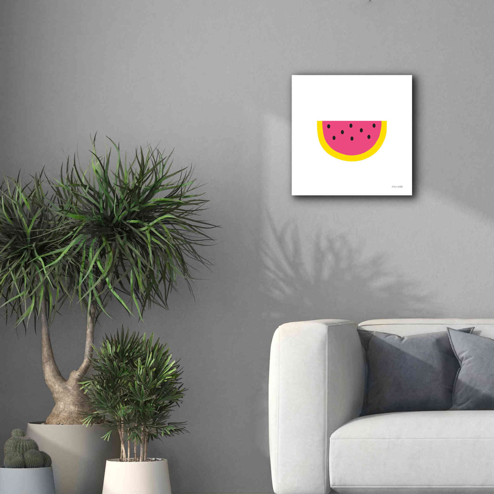'Watermelon' by Ann Kelle Designs, Canvas Wall Art,18 x 18