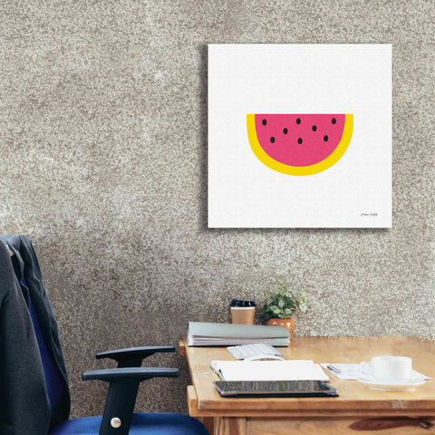 Image of 'Watermelon' by Ann Kelle Designs, Canvas Wall Art,26 x 26