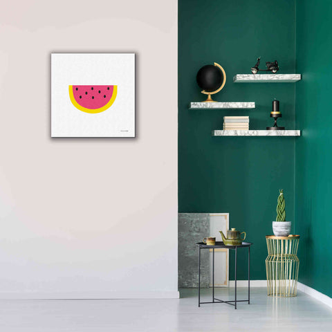 Image of 'Watermelon' by Ann Kelle Designs, Canvas Wall Art,26 x 26