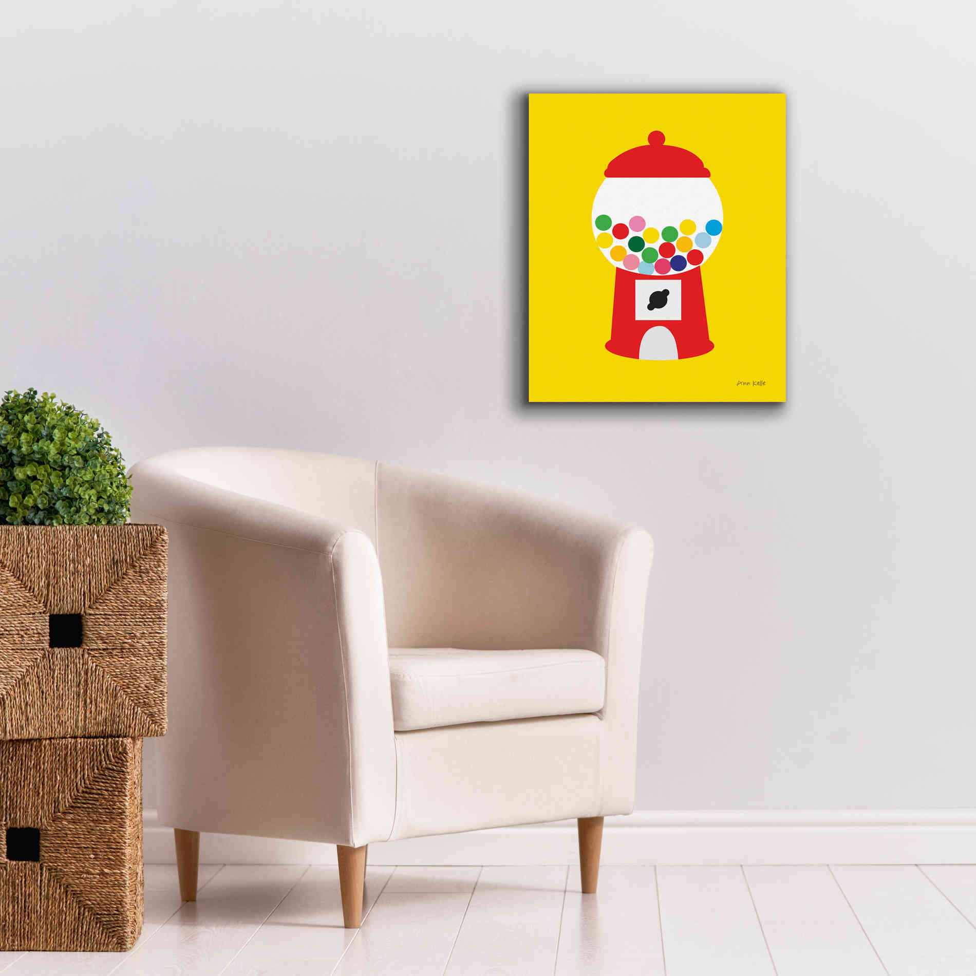 'Gumball Machine' by Ann Kelle Designs, Canvas Wall Art,20 x 24