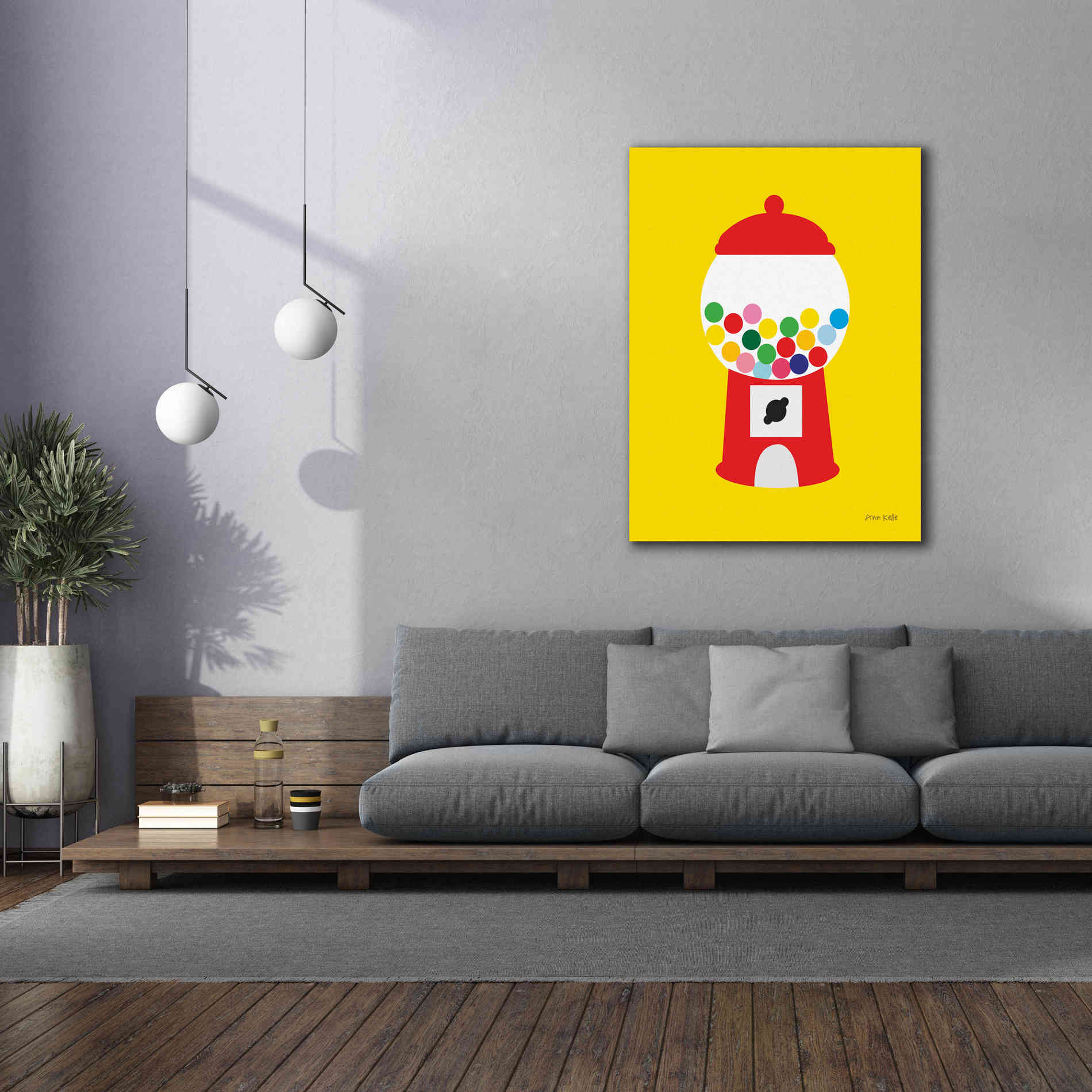 'Gumball Machine' by Ann Kelle Designs, Canvas Wall Art,40 x 54
