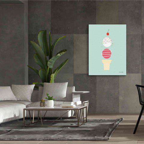 Image of 'Ice Cream and Cherry I' by Ann Kelle Designs, Canvas Wall Art,40 x 54