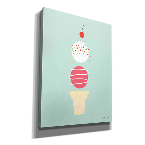 Image of 'Ice Cream and Cherry I' by Ann Kelle Designs, Canvas Wall Art,12x16x1.1x0,20x24x1.1x0,26x30x1.74x0,40x54x1.74x0