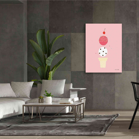 Image of 'Ice Cream and Cherry II' by Ann Kelle Designs, Canvas Wall Art,40 x 54