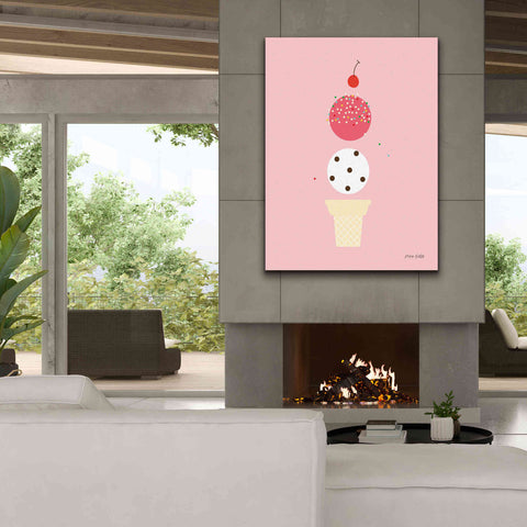 Image of 'Ice Cream and Cherry II' by Ann Kelle Designs, Canvas Wall Art,40 x 54