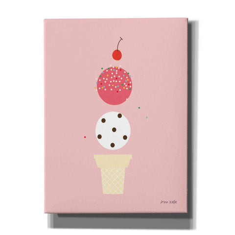 Image of 'Ice Cream and Cherry II' by Ann Kelle Designs, Canvas Wall Art,12x16x1.1x0,20x24x1.1x0,26x30x1.74x0,40x54x1.74x0