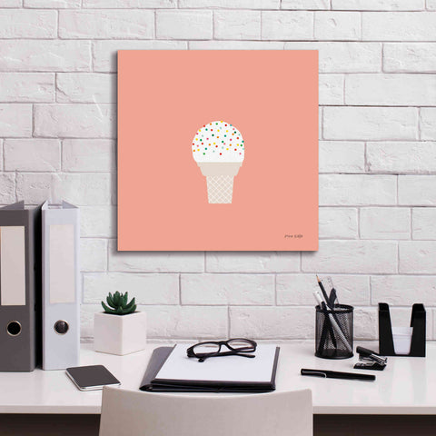 Image of 'Ice Cream Cone I' by Ann Kelle Designs, Canvas Wall Art,18 x 18