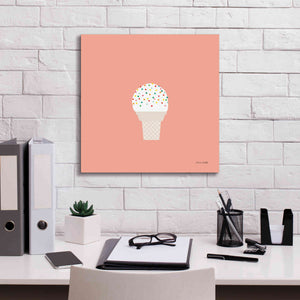 'Ice Cream Cone I' by Ann Kelle Designs, Canvas Wall Art,18 x 18