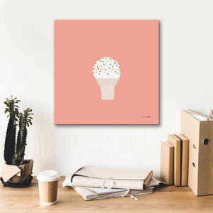 'Ice Cream Cone I' by Ann Kelle Designs, Canvas Wall Art,18 x 18