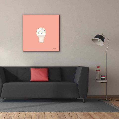 Image of 'Ice Cream Cone I' by Ann Kelle Designs, Canvas Wall Art,37 x 37