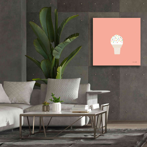 Image of 'Ice Cream Cone I' by Ann Kelle Designs, Canvas Wall Art,37 x 37