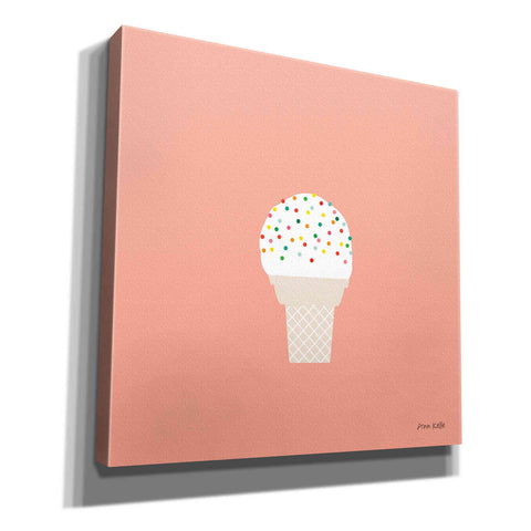 Image of 'Ice Cream Cone I' by Ann Kelle Designs, Canvas Wall Art,12x12x1.1x0,18x18x1.1x0,26x26x1.74x0,37x37x1.74x0