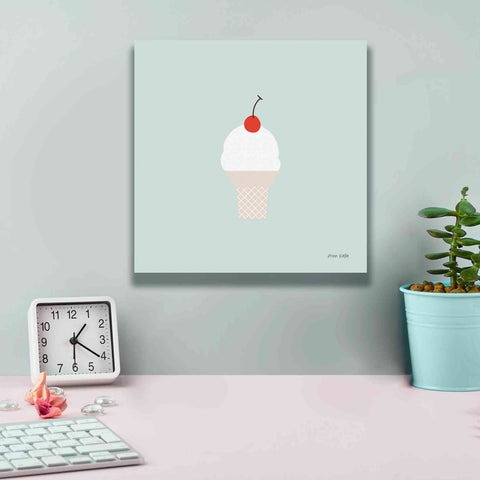Image of 'Ice Cream Cone II' by Ann Kelle Designs, Canvas Wall Art,12 x 12