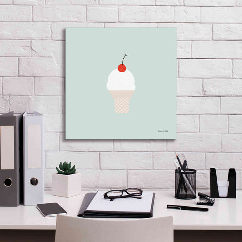 Image of 'Ice Cream Cone II' by Ann Kelle Designs, Canvas Wall Art,18 x 18