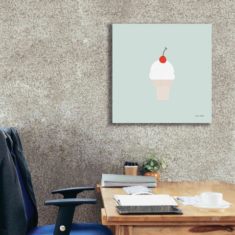 Image of 'Ice Cream Cone II' by Ann Kelle Designs, Canvas Wall Art,26 x 26