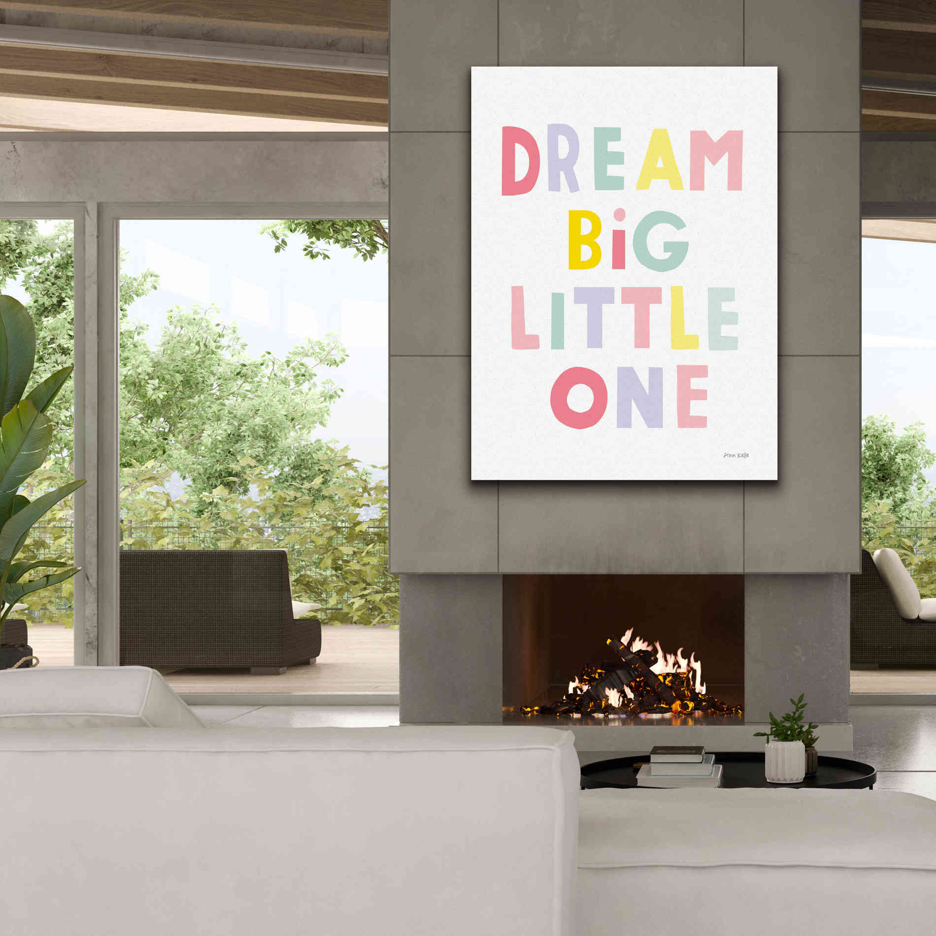 'Dream Big Little One' by Ann Kelle Designs, Canvas Wall Art,40 x 54
