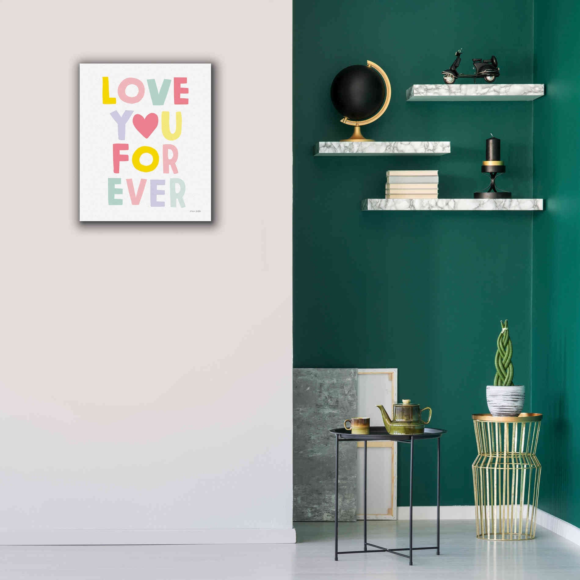 'Love You Forever' by Ann Kelle Designs, Canvas Wall Art,20 x 24