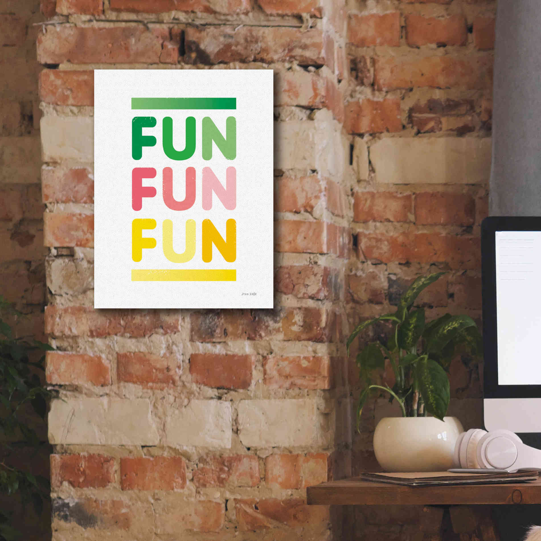 'Fun' by Ann Kelle Designs, Canvas Wall Art,12 x 16