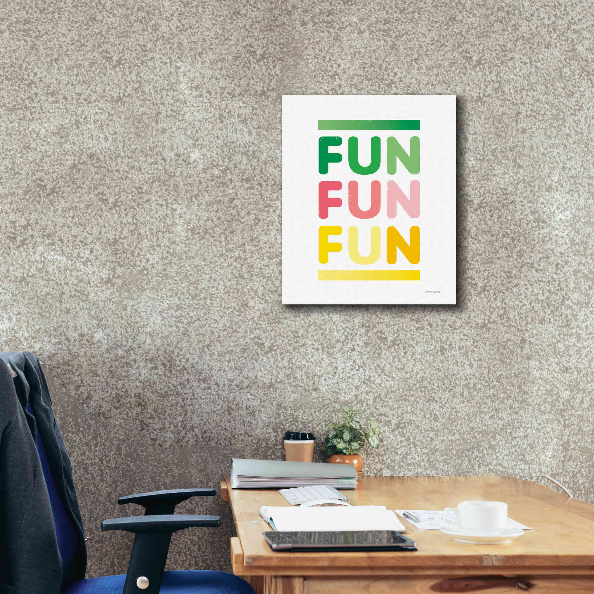 'Fun' by Ann Kelle Designs, Canvas Wall Art,20 x 24