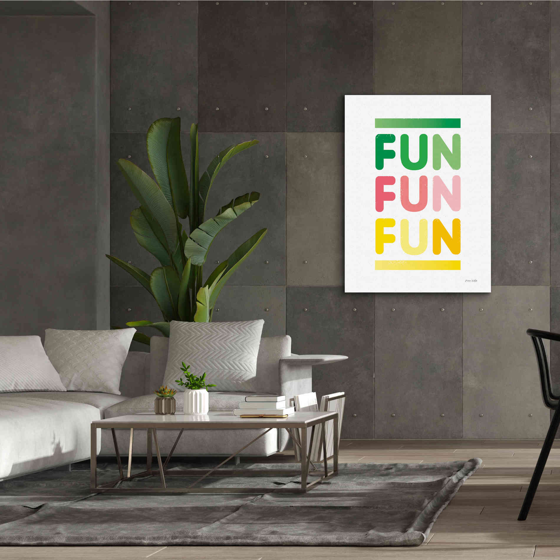 'Fun' by Ann Kelle Designs, Canvas Wall Art,40 x 54