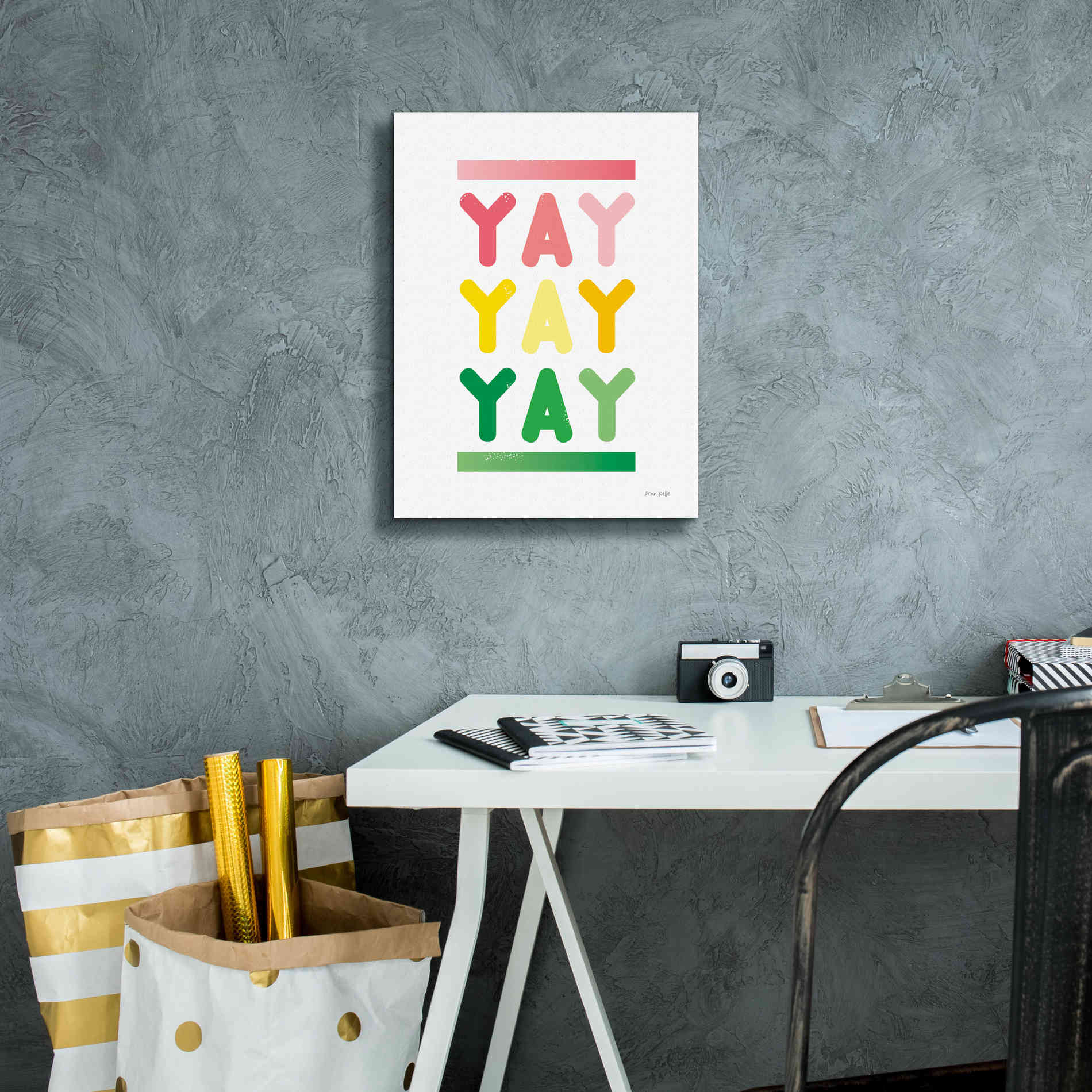 'Yay' by Ann Kelle Designs, Canvas Wall Art,12 x 16