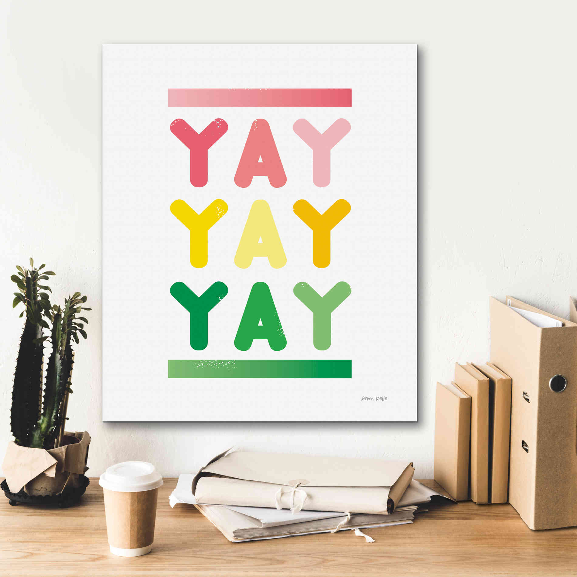 'Yay' by Ann Kelle Designs, Canvas Wall Art,20 x 24