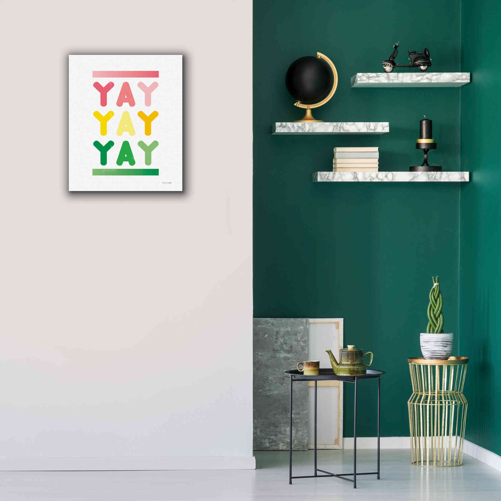 'Yay' by Ann Kelle Designs, Canvas Wall Art,20 x 24