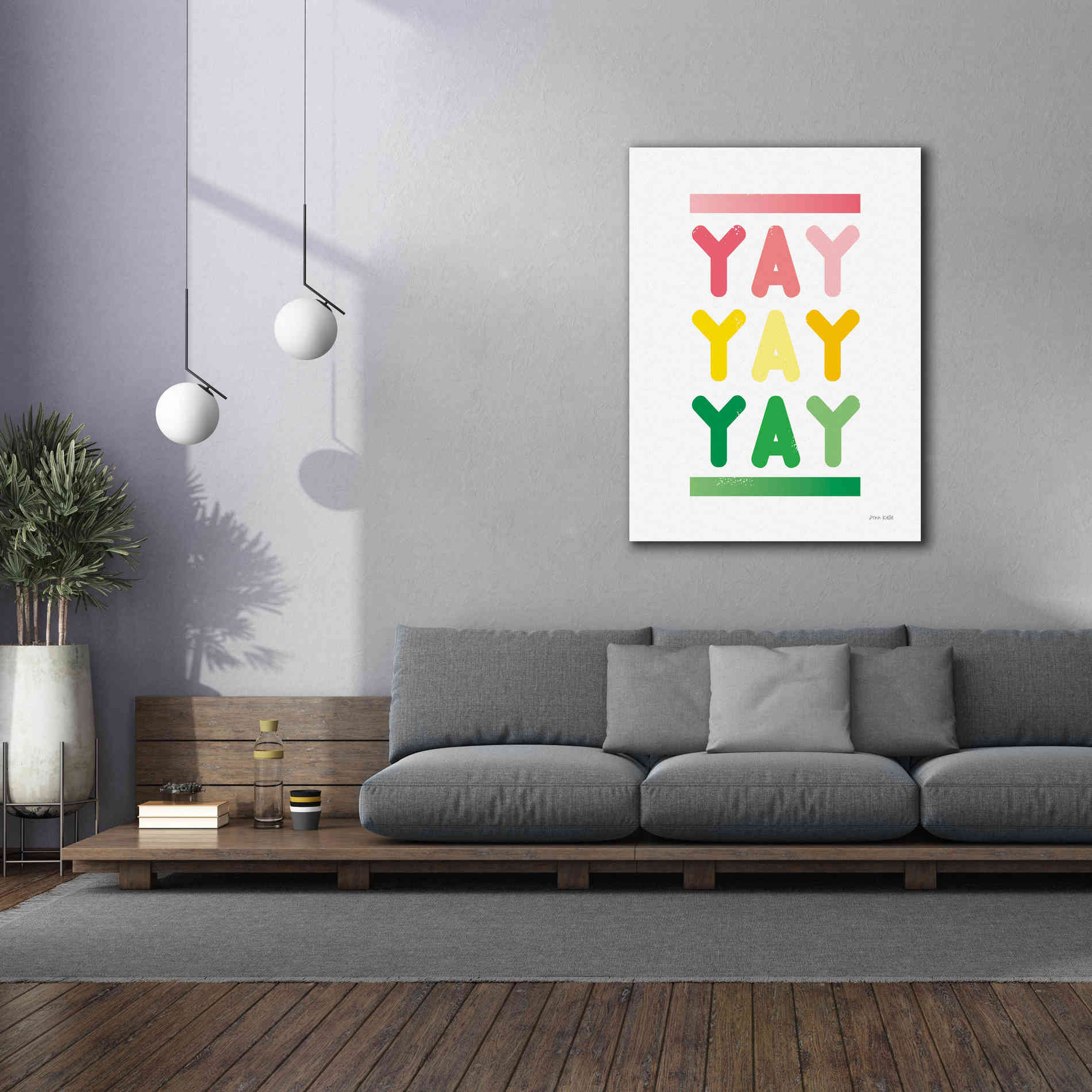 'Yay' by Ann Kelle Designs, Canvas Wall Art,40 x 54