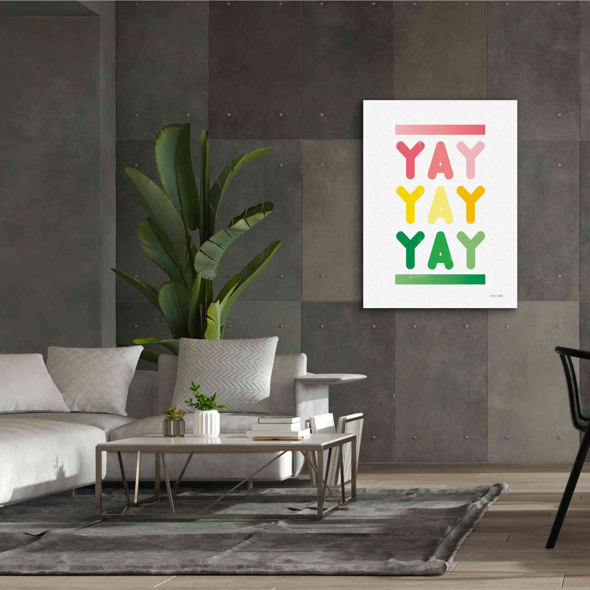 'Yay' by Ann Kelle Designs, Canvas Wall Art,40 x 54