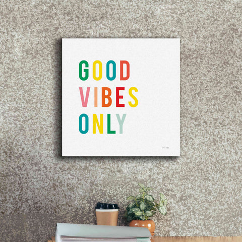 Image of 'Good Vibes Only' by Ann Kelle Designs, Canvas Wall Art,18 x 18