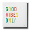 'Good Vibes Only' by Ann Kelle Designs, Canvas Wall Art,12x12x1.1x0,18x18x1.1x0,26x26x1.74x0,37x37x1.74x0