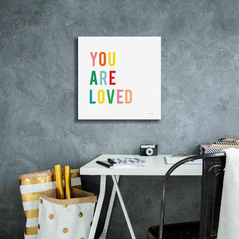 Image of 'You are Loved' by Ann Kelle Designs, Canvas Wall Art,18 x 18