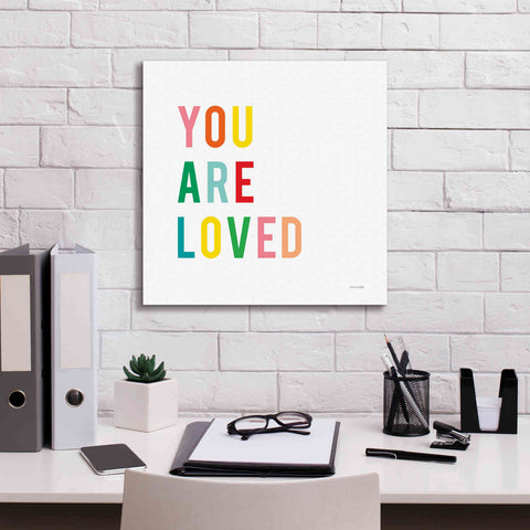 Image of 'You are Loved' by Ann Kelle Designs, Canvas Wall Art,18 x 18