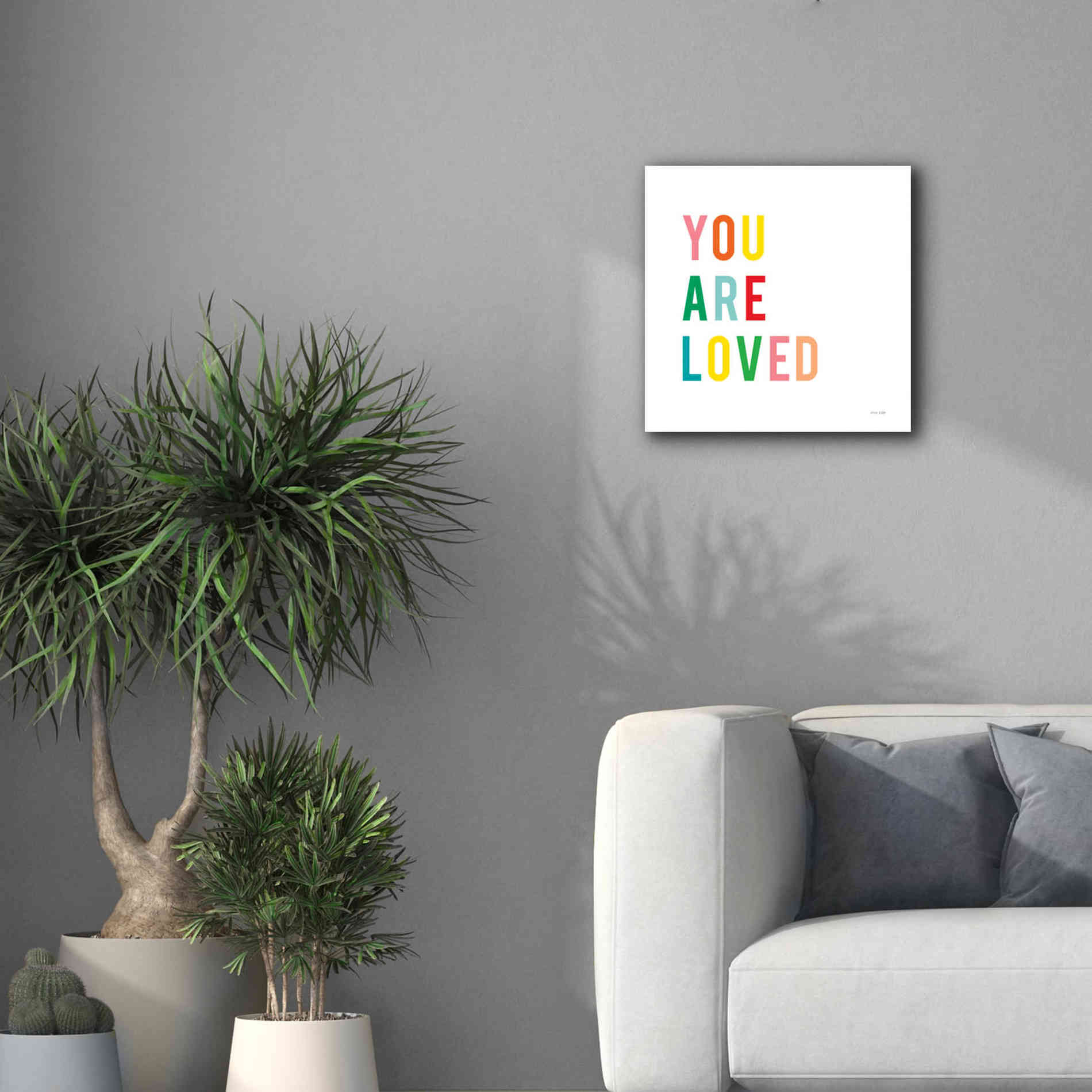 'You are Loved' by Ann Kelle Designs, Canvas Wall Art,18 x 18