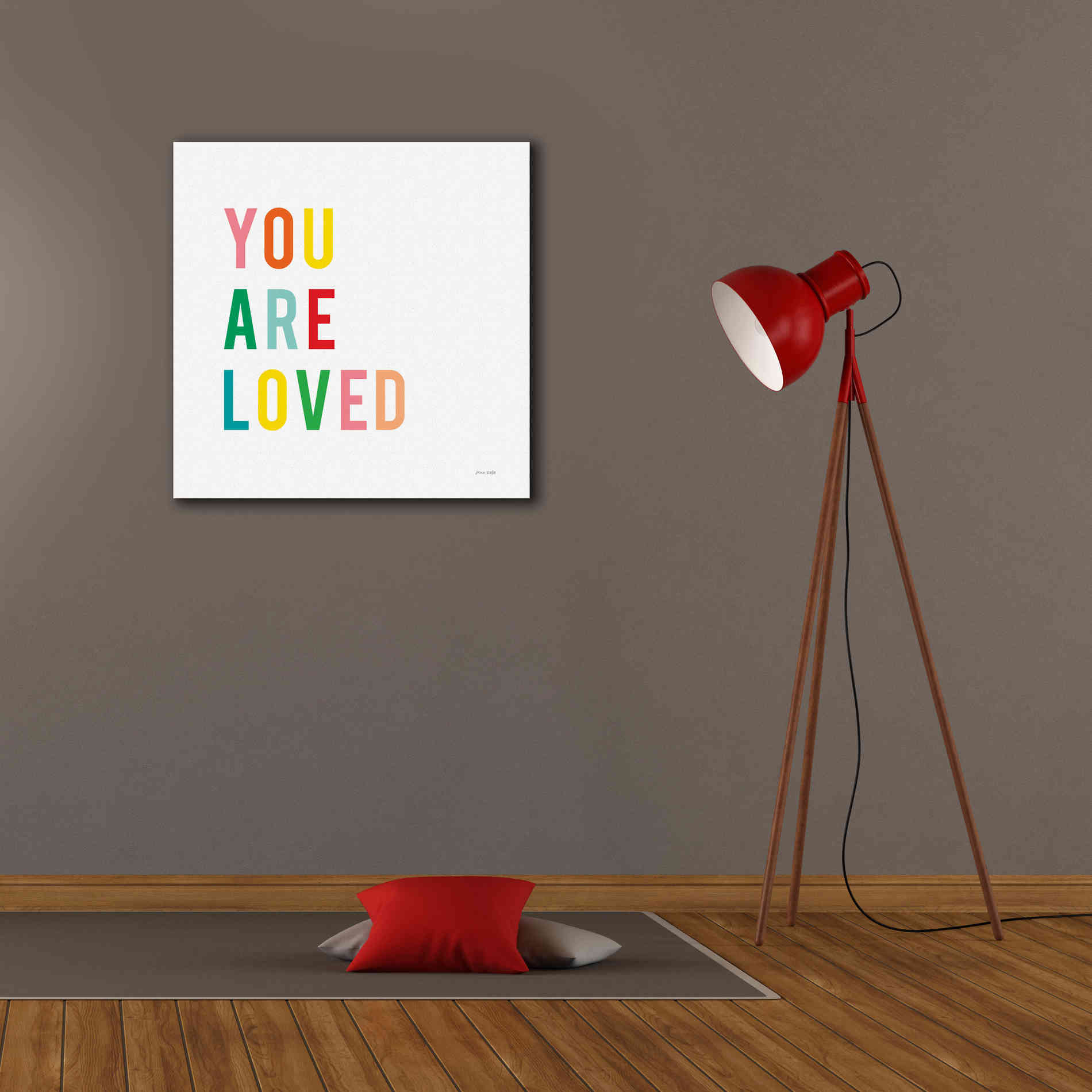 'You are Loved' by Ann Kelle Designs, Canvas Wall Art,26 x 26