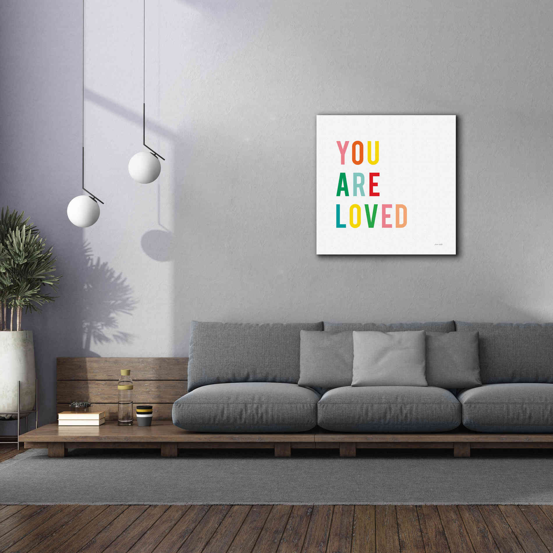 'You are Loved' by Ann Kelle Designs, Canvas Wall Art,37 x 37