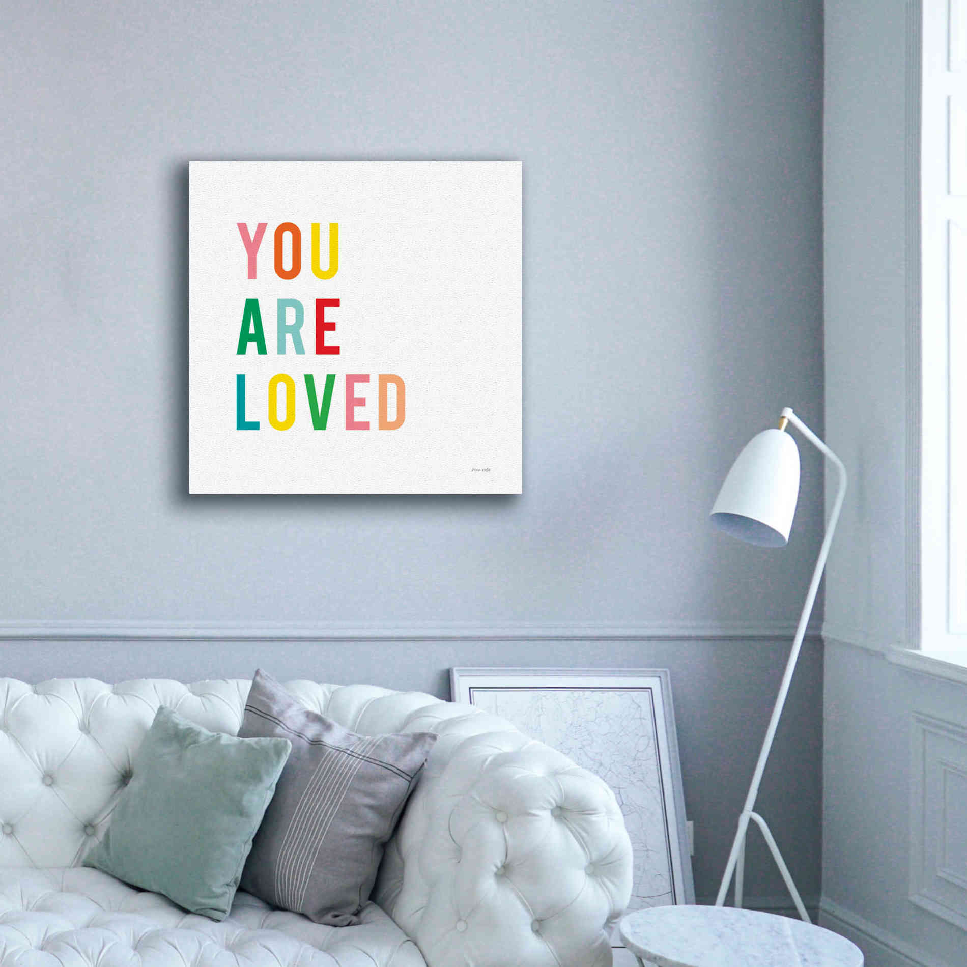 'You are Loved' by Ann Kelle Designs, Canvas Wall Art,37 x 37