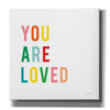 'You are Loved' by Ann Kelle Designs, Canvas Wall Art,12x12x1.1x0,18x18x1.1x0,26x26x1.74x0,37x37x1.74x0