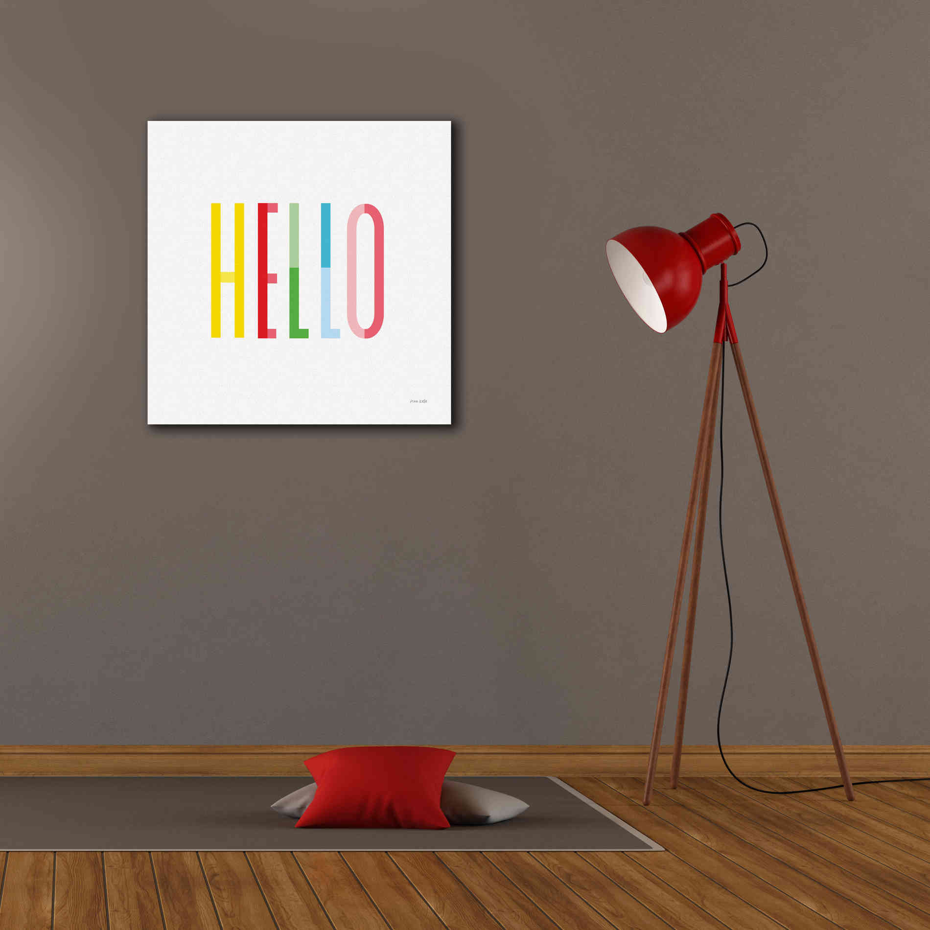 'Hello' by Ann Kelle Designs, Canvas Wall Art,26 x 26