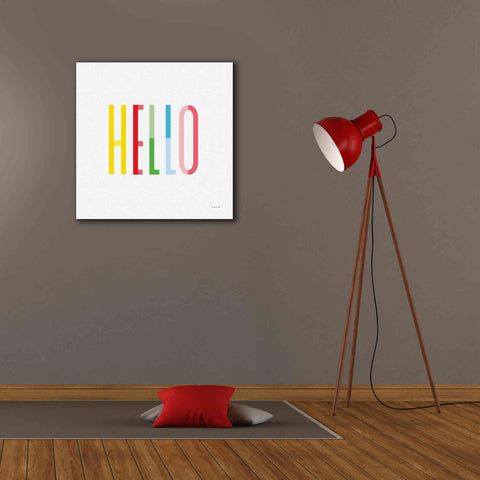 Image of 'Hello' by Ann Kelle Designs, Canvas Wall Art,26 x 26