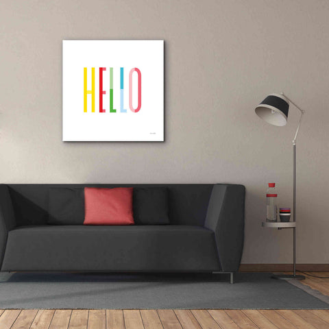 Image of 'Hello' by Ann Kelle Designs, Canvas Wall Art,37 x 37