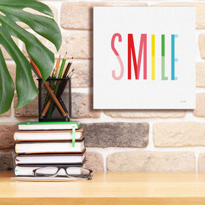 'Smile' by Ann Kelle Designs, Canvas Wall Art,12 x 12