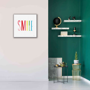 'Smile' by Ann Kelle Designs, Canvas Wall Art,26 x 26